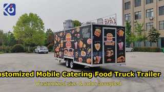 Προσαρμοσμένο Mobile Catering Food Truck Trailer με πλήρη κουζίνα για πίτσα, μπάρμπεκιου και παγωτό