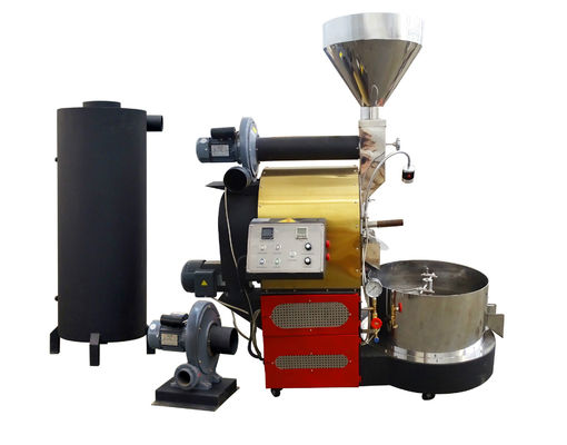Roaster καφέ αερίου ικανότητας 0.35kg/Hr 304ss 3kg με το δροσίζοντας δίσκο καφέ