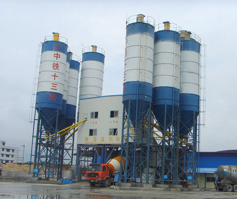 Υψηλής απόδοσης HZS60 60M3H 110kw Σιδηρουργική εγκατάσταση για την παρασκευή ομαδικών ομάδων Εμπορική κεντρική εγκατάσταση για το σιδηρουργικό ορυχείο με αναμεικτήρα