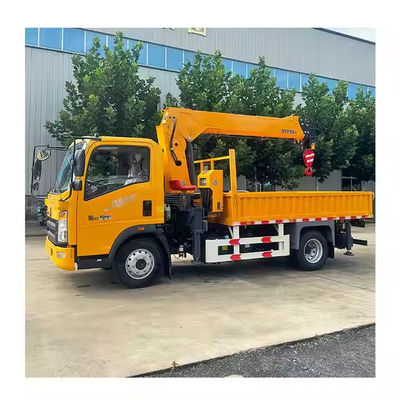 XDEM Ανεπτυγμένη εμβέλεια και ευελιξία Howo Brand Dump Truck Mounted Crane με τηλεσκοπική μπουμ