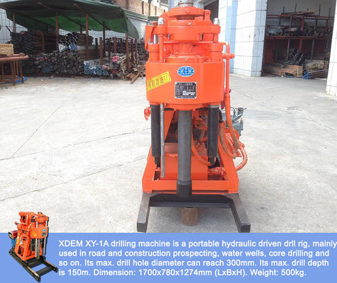 Portable XY-1A-4H Geological Exploration Drilling Rig 150m Hydraulic Feed Rock Coring Machine Integrated Diesel Engine Mud Pump For Mountain & Plain Construction Survey (Περιφερειακή έρευνα για το χερσαίο περιβάλλον)