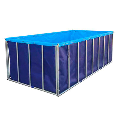 XDEM Γεωργικά Αναδιπλούμενα Τετράγωνα Δοχεία PVC, Τετράγωνη Δεξαμενή για Καλλιέργεια, Λεκάνη Ψαριών Ορθογώνιου Σχήματος για Φάρμα Ψαριών